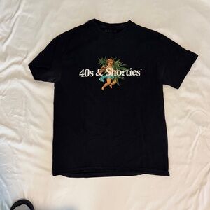 40s & Shorties Black Graphic T-Shirt